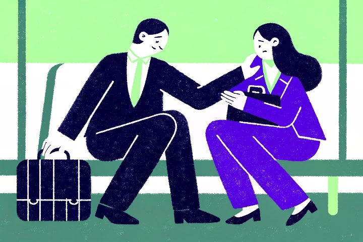 Ilustração para simbolizar a importunação, o assédio moral e o assédio sexual nas empresas.